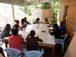 KGA weekly staff meeting at Burns Creek headquarters. KGA using participatory approaches with farmers, partners and its staff